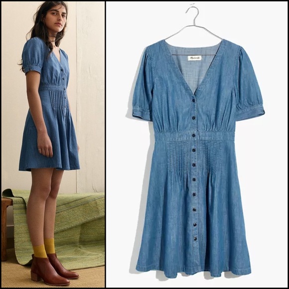 Madewell Dresses & Skirts - Madewell Chambray Denim Jean Button Down Dress